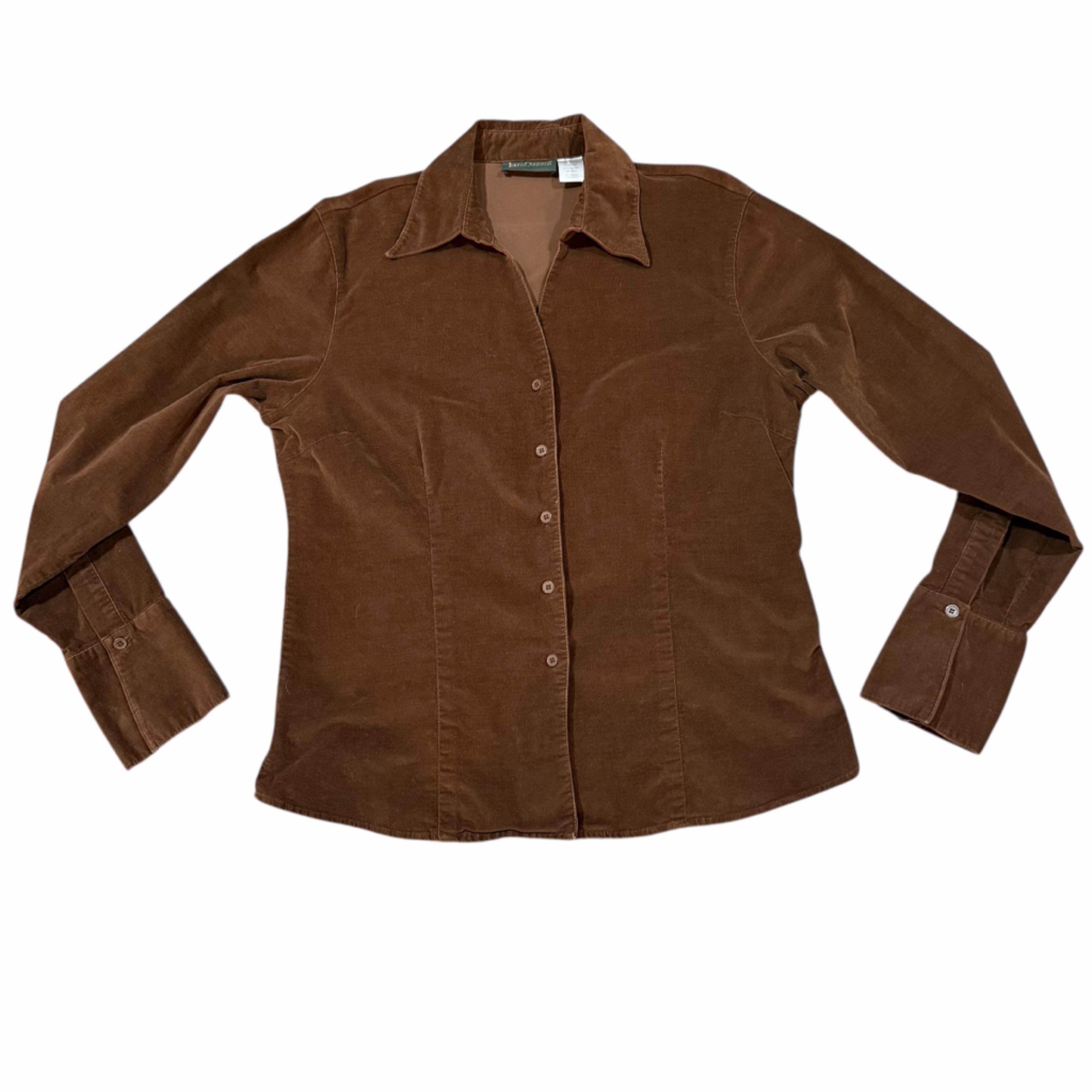 Vintage Harve Benard By Benard Holtzman Brown Corduroy Button Down Shirt Xl